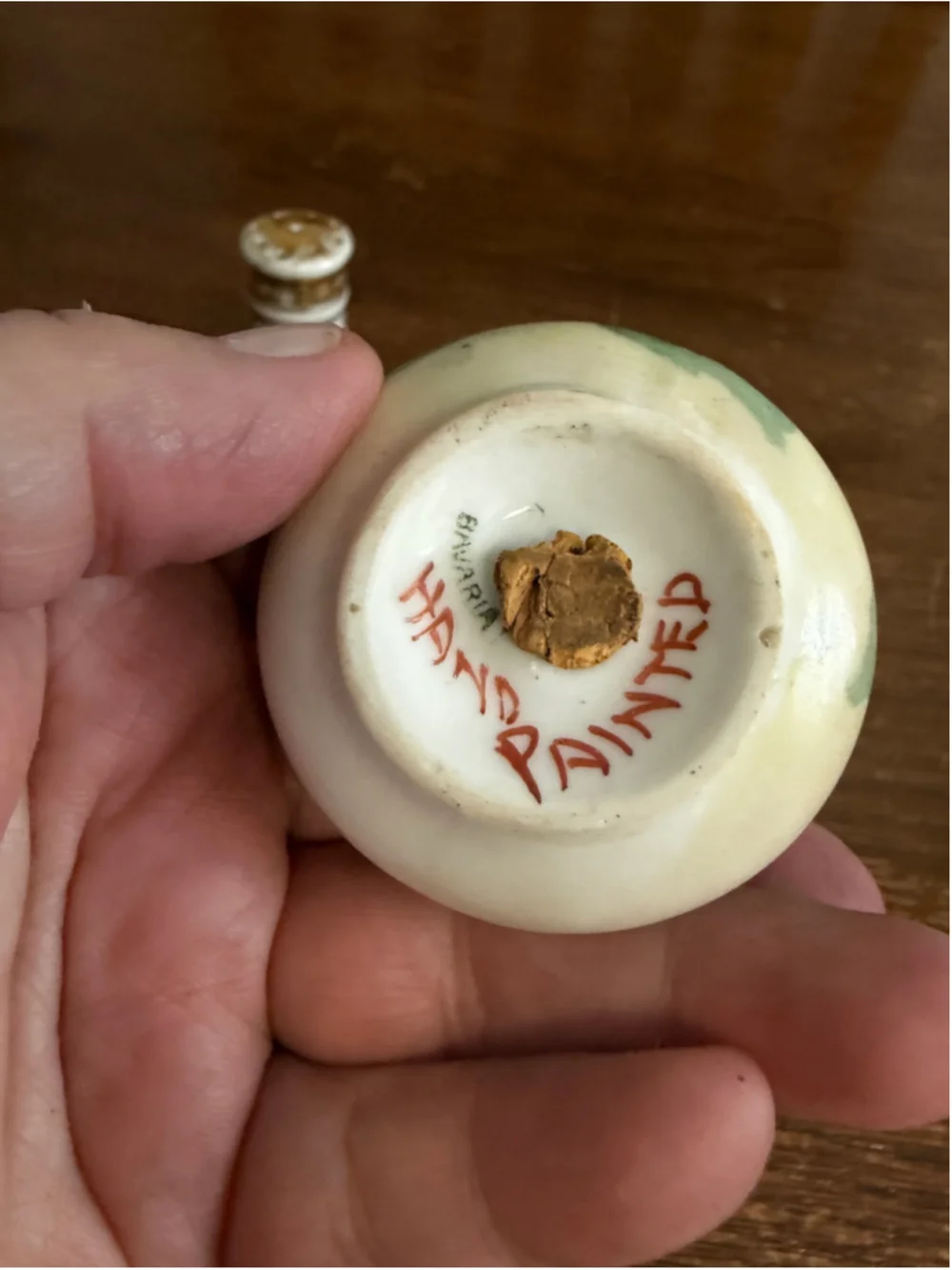 Vintage Bavaria Hand Painted Porcelain Salt & Pepper Shakers Purple Floral Gold